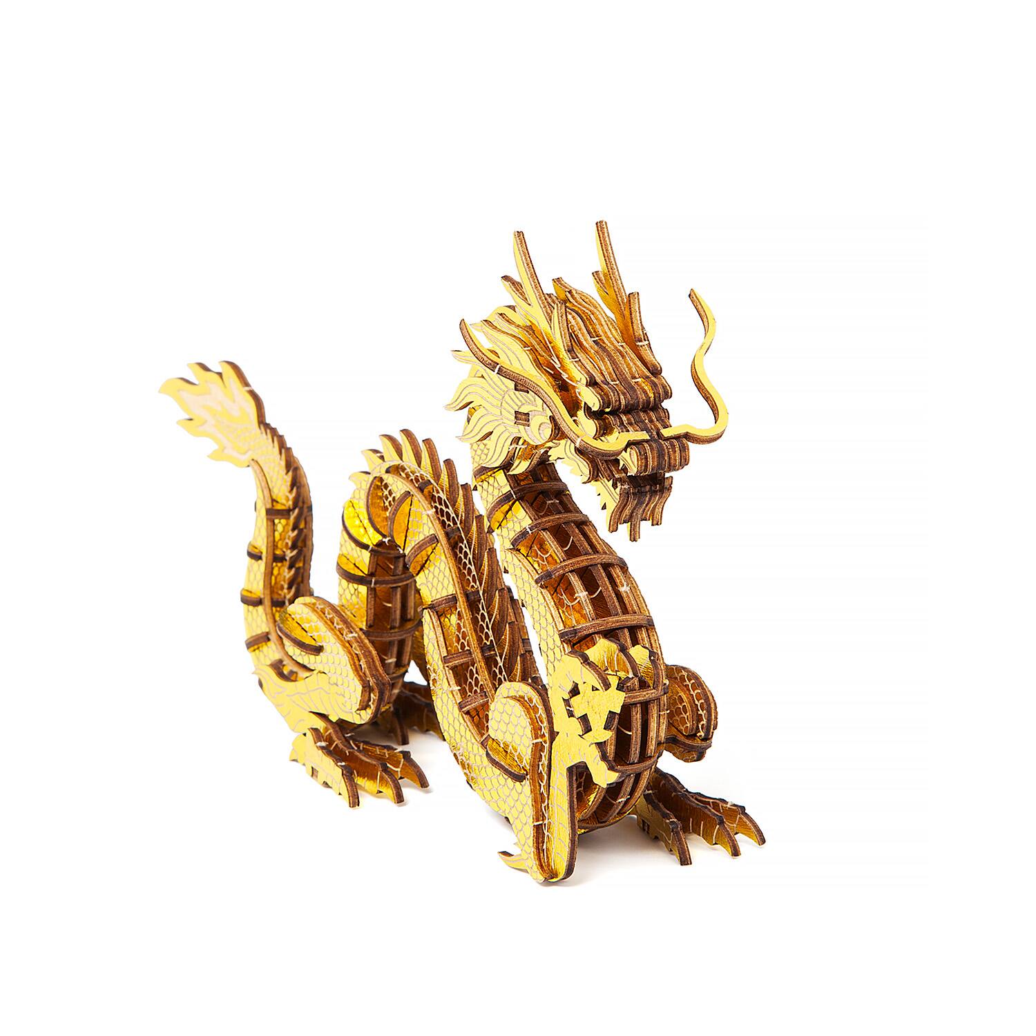 Left. 3D Puzzle - 3D DIY Puzzle: Dragon Wa-Gu-Mi Color Version - 71pcs.