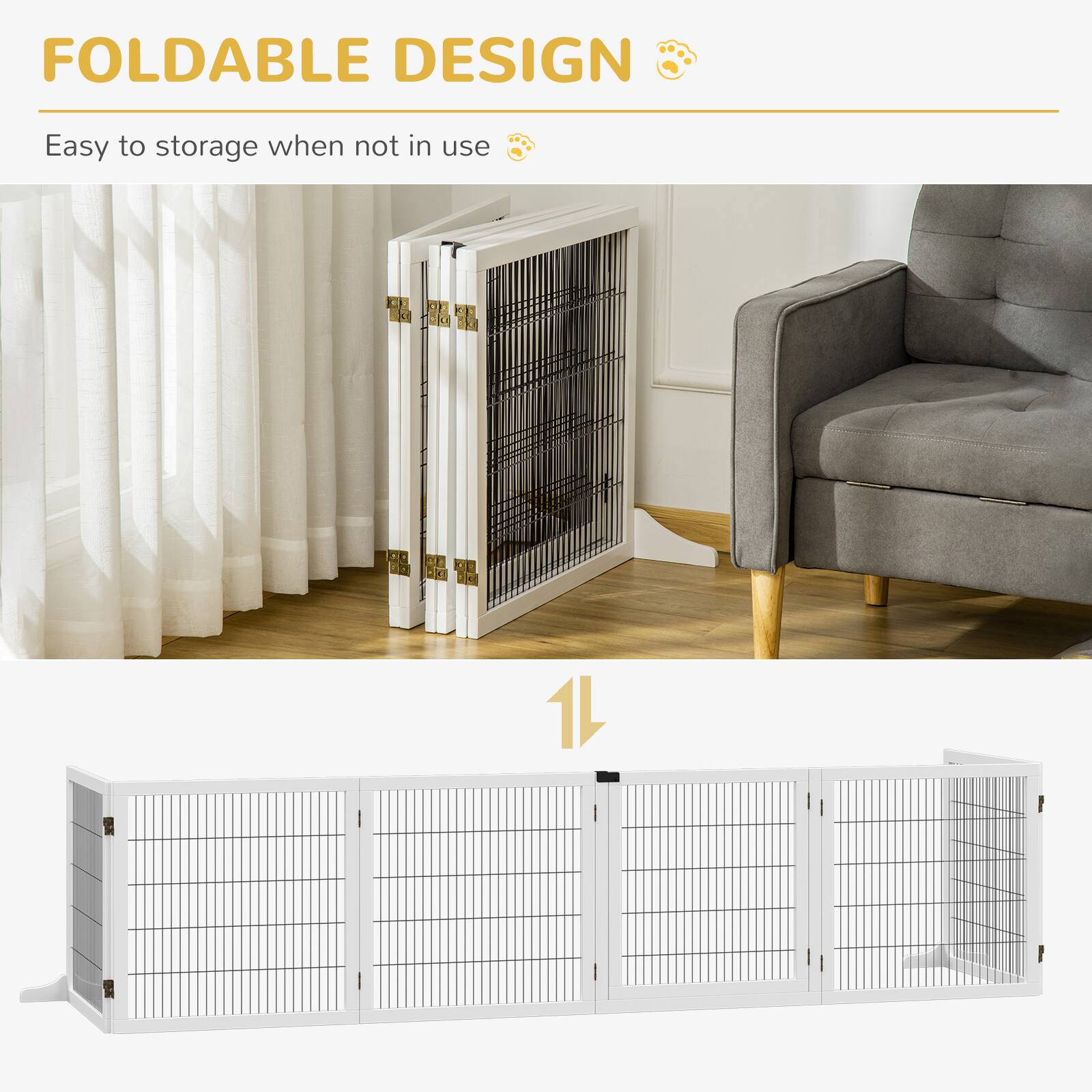 FOLDABLE DESIGN  
Easy to storage when not in use