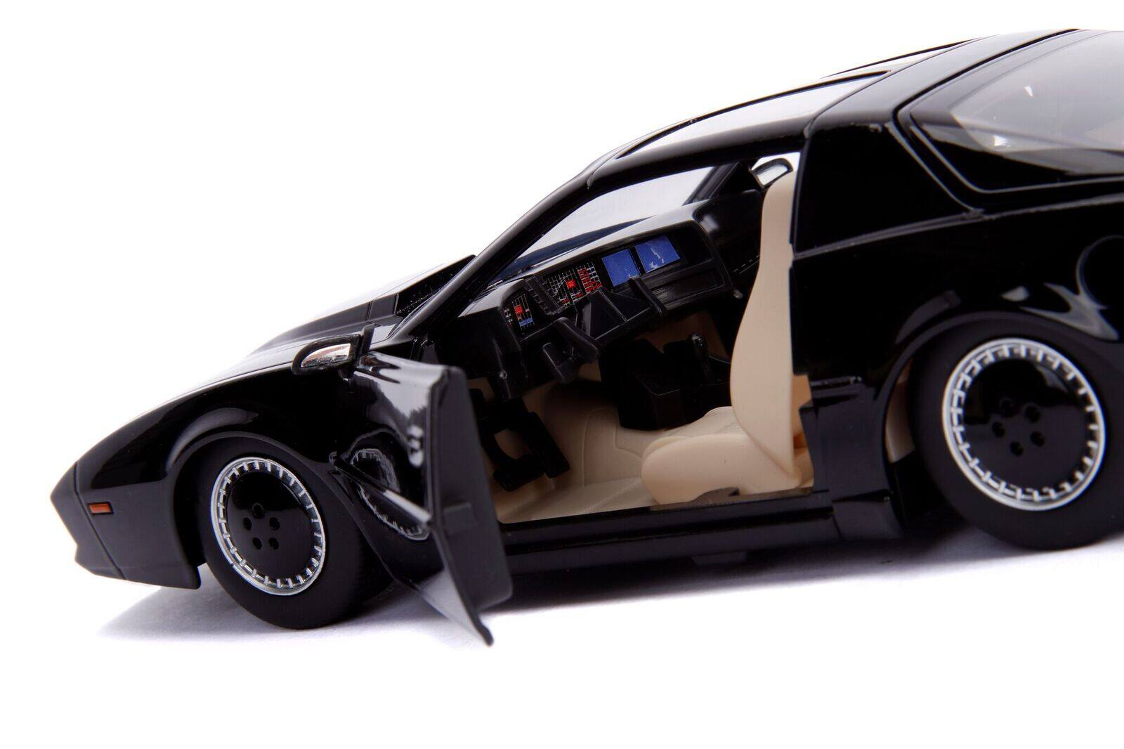 Alt View 1. Jada - 1982 Pontiac Firebird Trans Am Black with Light K.I.T.T. "Knight Rider" (1982) TV Series 1/24 Diecast Model by Jada.