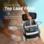 Easy-Access Top Load Filter:

1. Open the top.
2. Pull the filter basket out.
3. Rinse.