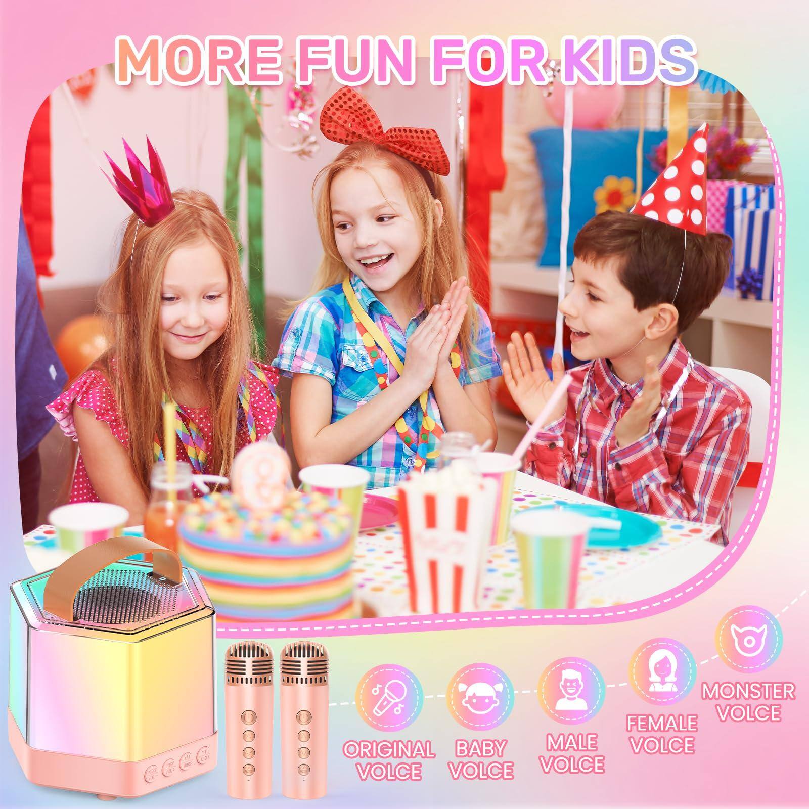 MORE FUN FOR KIDS

- ORIGINAL VOICE
- BABY VOICE
- MALE VOICE
- FEMALE VOICE
- MONSTER VOICE