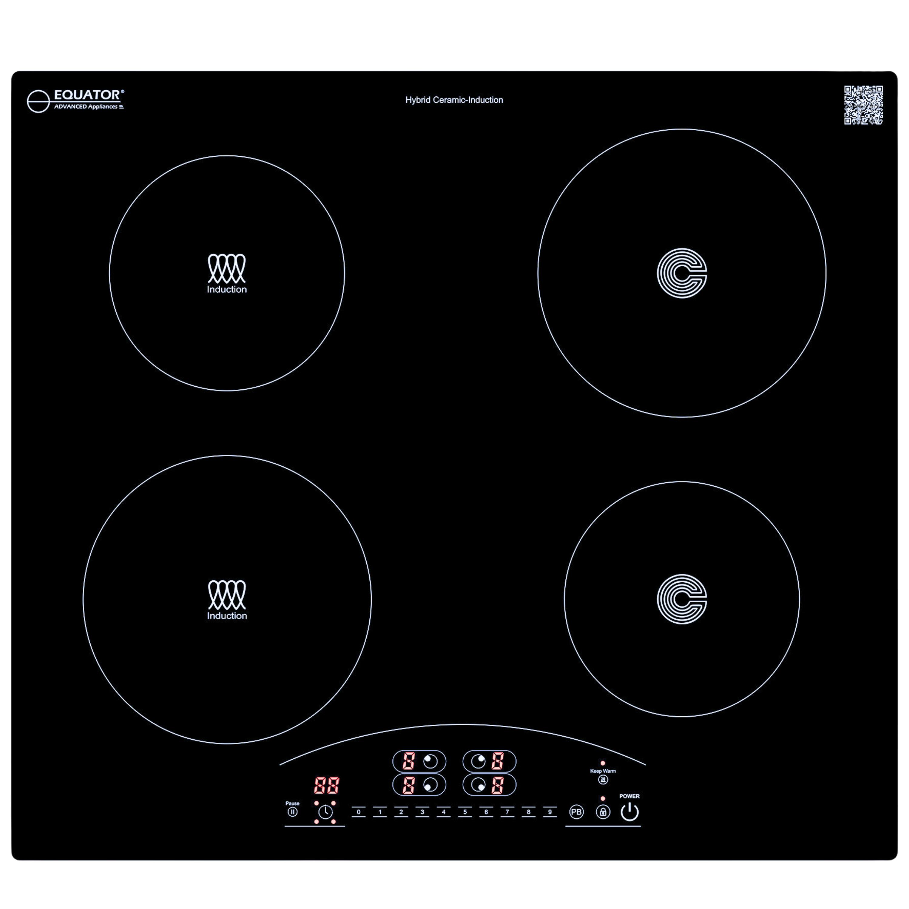 EQUATOR
ADVANCED APPLIANCES &
Hybrid Ceramic-Induction
Induction
Induction
Induction
Ceramic
88
88
88
88
PD
POWER
TIMER