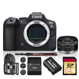 Canon - EOS R6 Mark II Mirrorless Camera with Stop Motion Firmware + RF 16mm