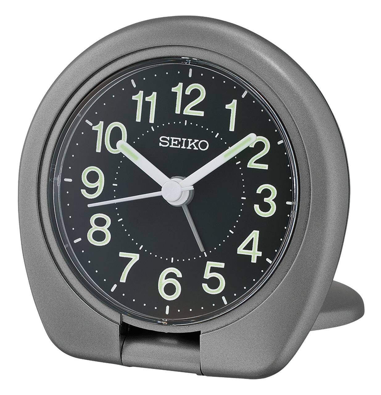 Front. Seiko - Seiko  Sakai Travel Alarm - Dark Silver - Dark Silver.