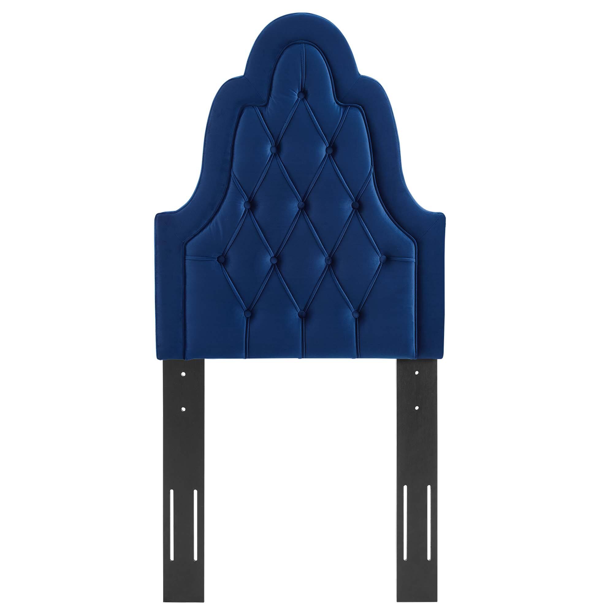 Back. Modway - Augustine Tufted Performance Velvet Twin Headboard by Modway - Navy.