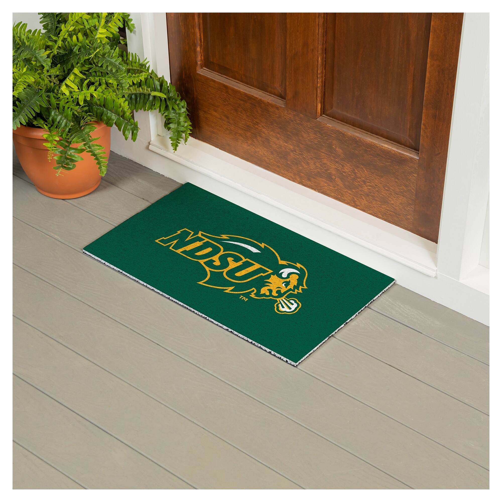 Alt View 2. Evergreen Enterprises - NDSU Bison 16" x 28" Full Color Indoor/Outdoor Logo Turf Mat - Multicolor.