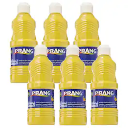 Prang - Washable Tempera Paint Yellow 16 oz Pack of 6