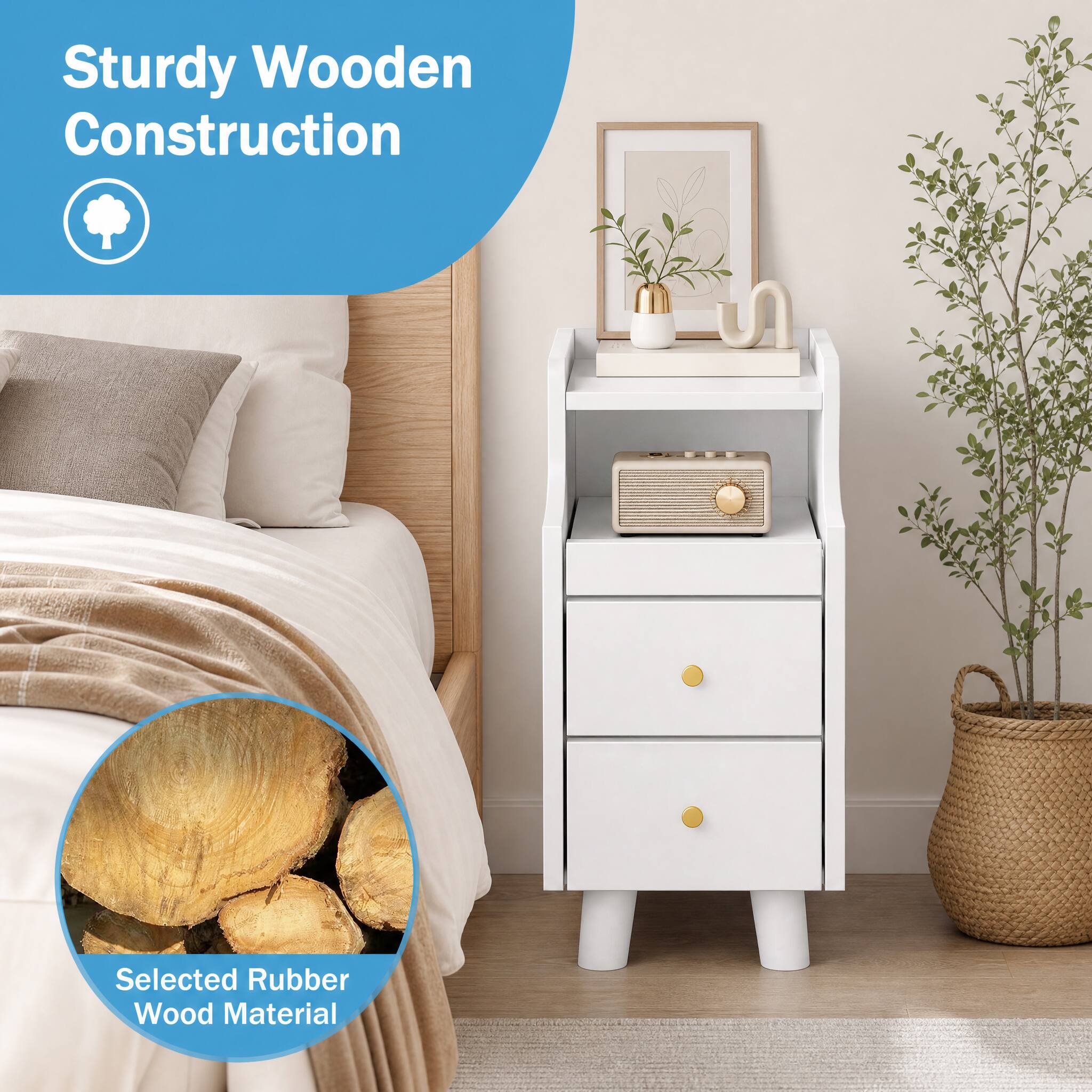 Sturdy Wooden Construction

Selected Rubber Wood Material