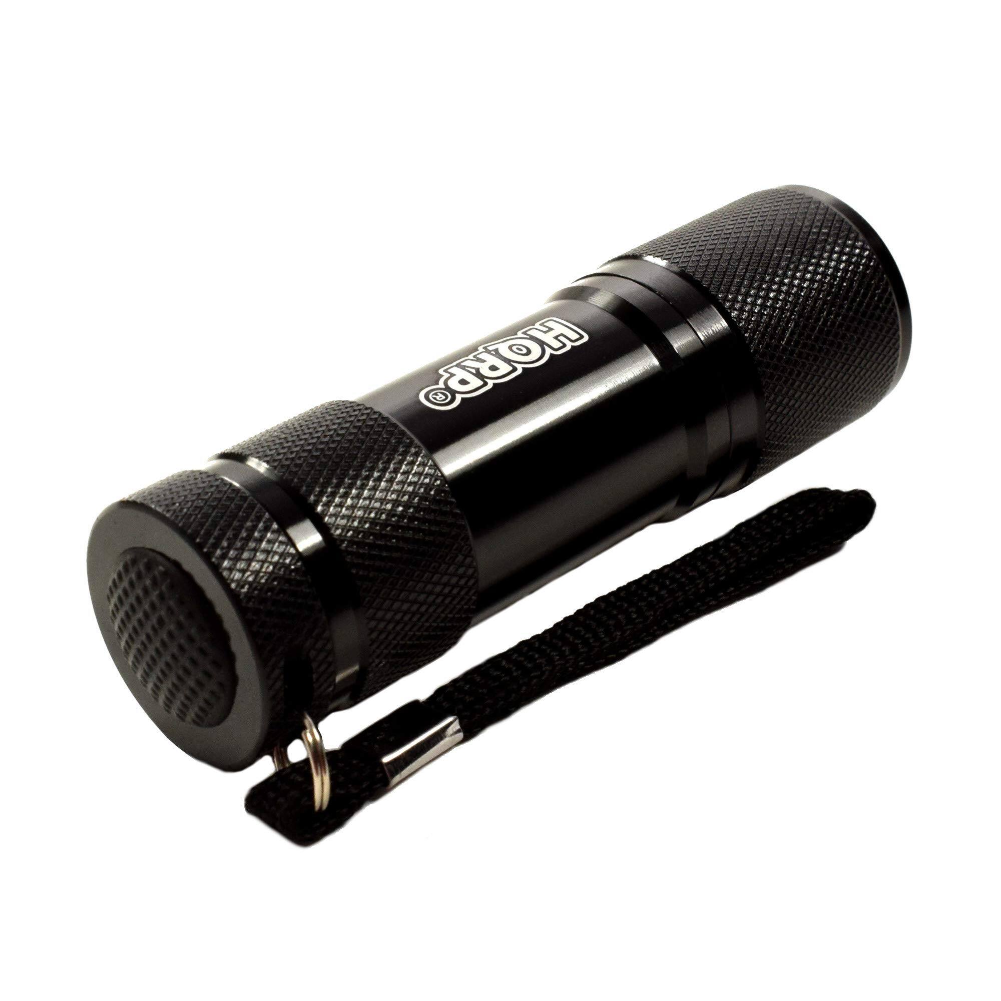 HQRP 365 nm UV Blacklight Flashlight 9 LED Mineral Gem