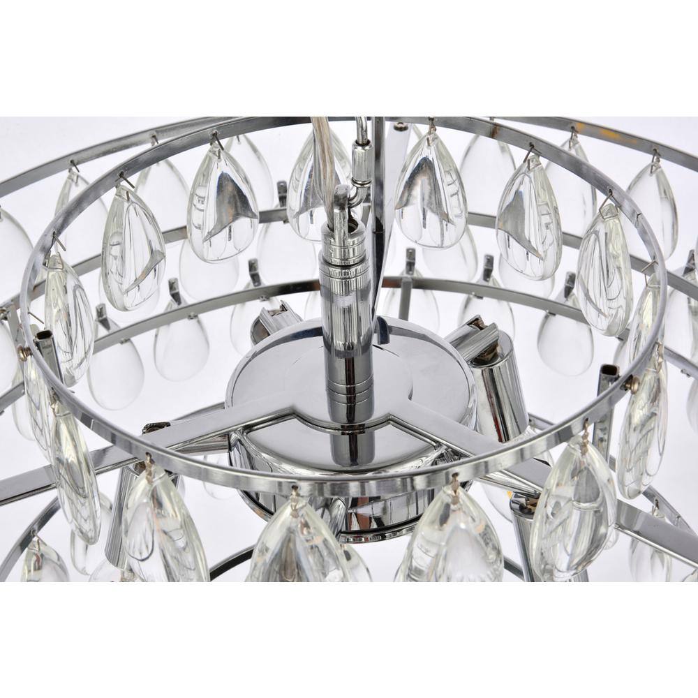 Alt View 1. Elegant Lighting - Mila 20 inch pendant in chrome - Chrome.