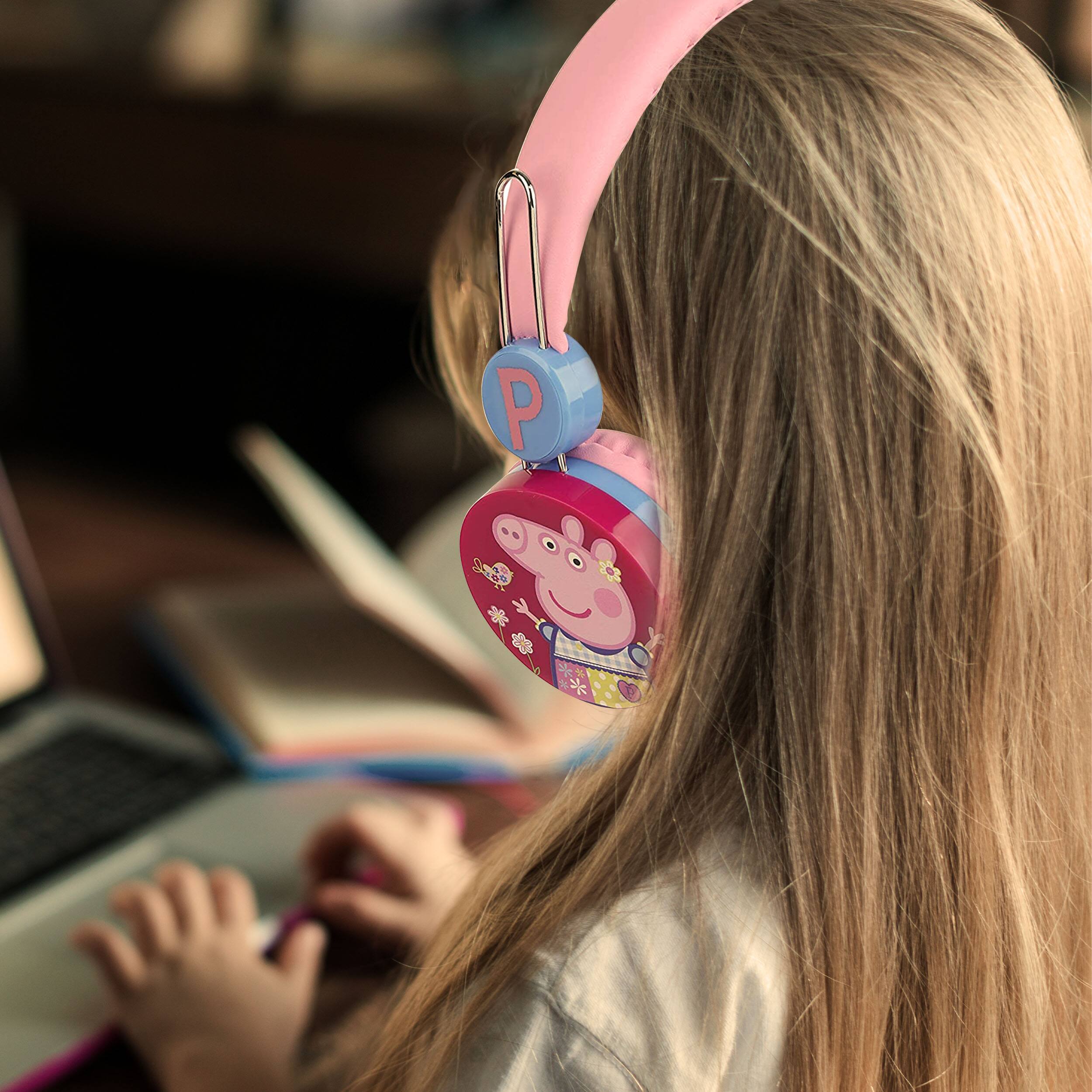 Alt View 1. Peppa Pig - Peppa Pig High Quality Wired Headphones in Pink - Pink.