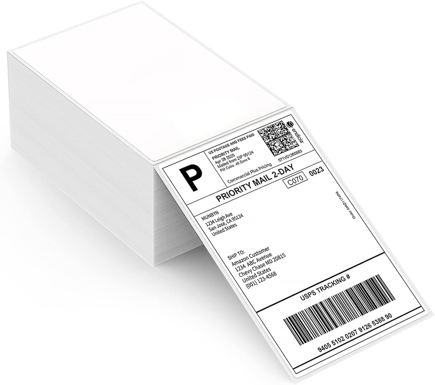 MUNBYN - Thermal Direct Shipping Label - White