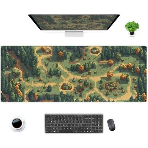 Brown Green Forest Pixel-31.5" x 11.8"