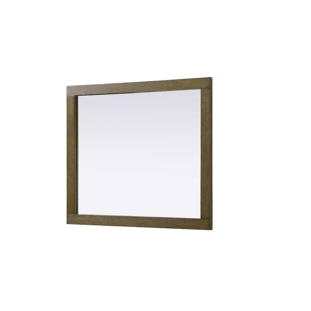 Alt View 1. Elegant Kitchen and Bath - Noah Wooden Rectangle Mirror 30 x 36 in Hazel Oak - Hazel Oak.