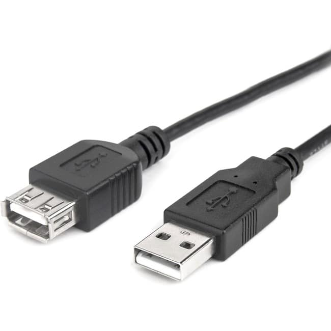 Rocstor - 6FT/2M USB 2.0 EXTENSION CABLE USB 2.0 TYPE A TO TYPE A F/M BLACK