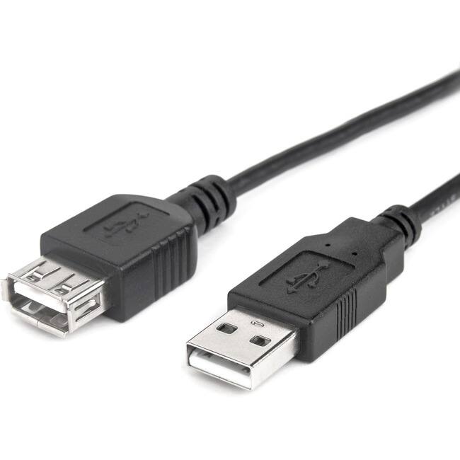 Rocstor - 6FT/2M USB 2.0 EXTENSION CABLE USB 2.0 TYPE A TO TYPE A F/M BLACK