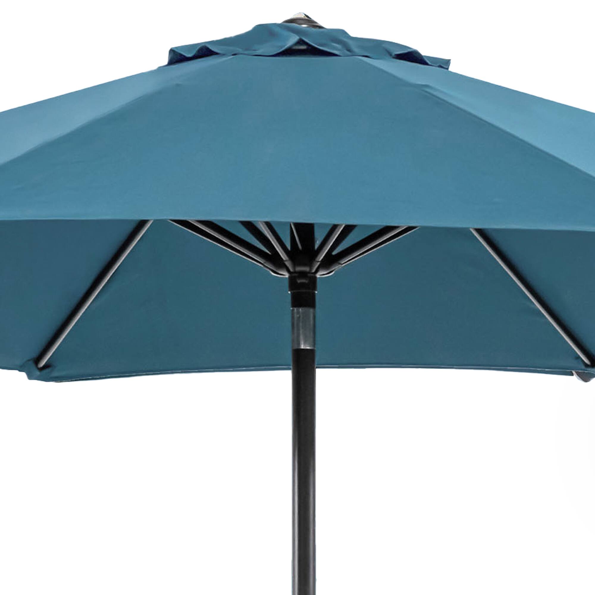 Alt View 1. Vaczon - Auto-Tilt 9' Patio Umbrella with 21" Round Base, Fabric Canopy Steel Frame for Beach & Patio - Blue.
