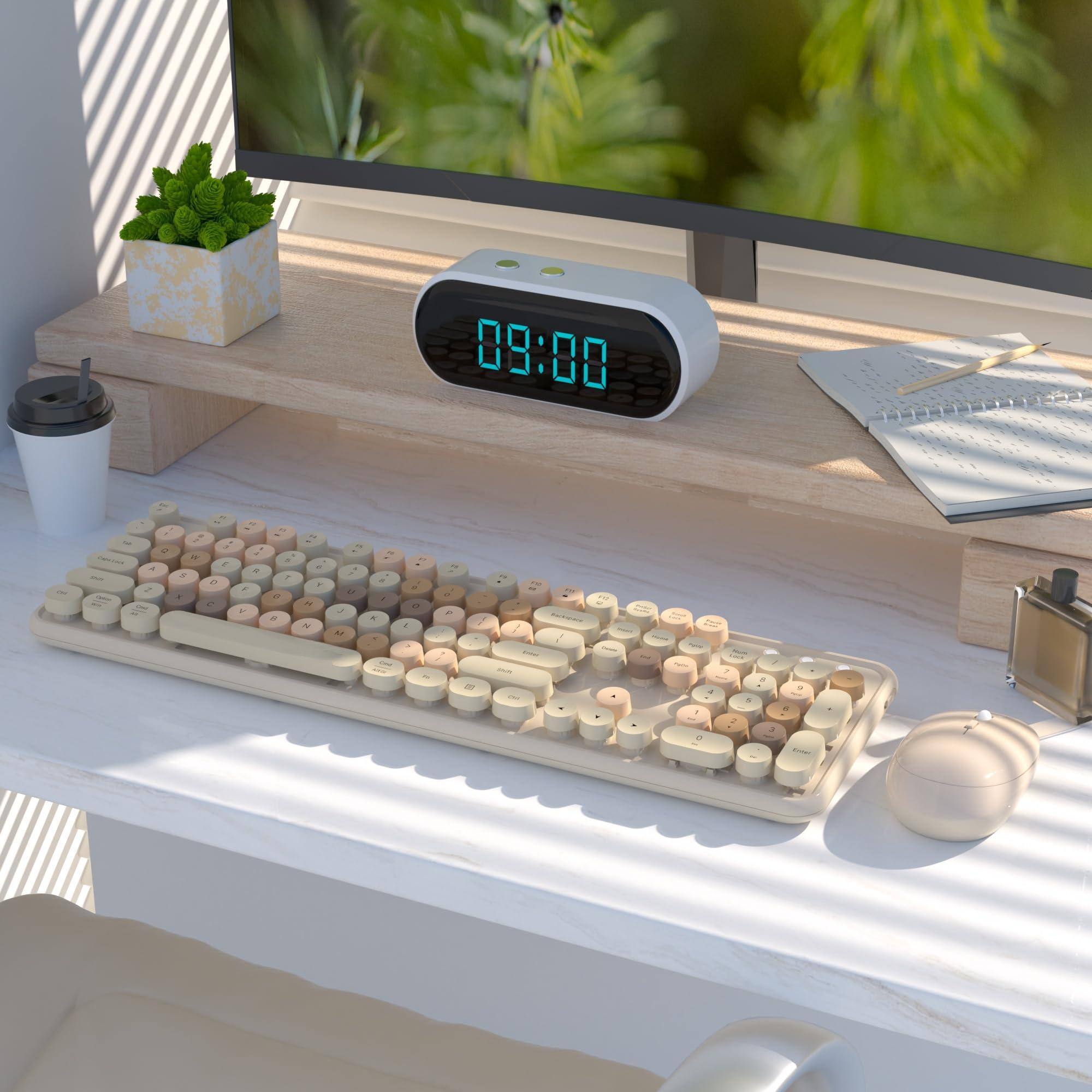 COTTAGE Colorful Computer Keyboards Mouse Combos Typewriter Flexible ...