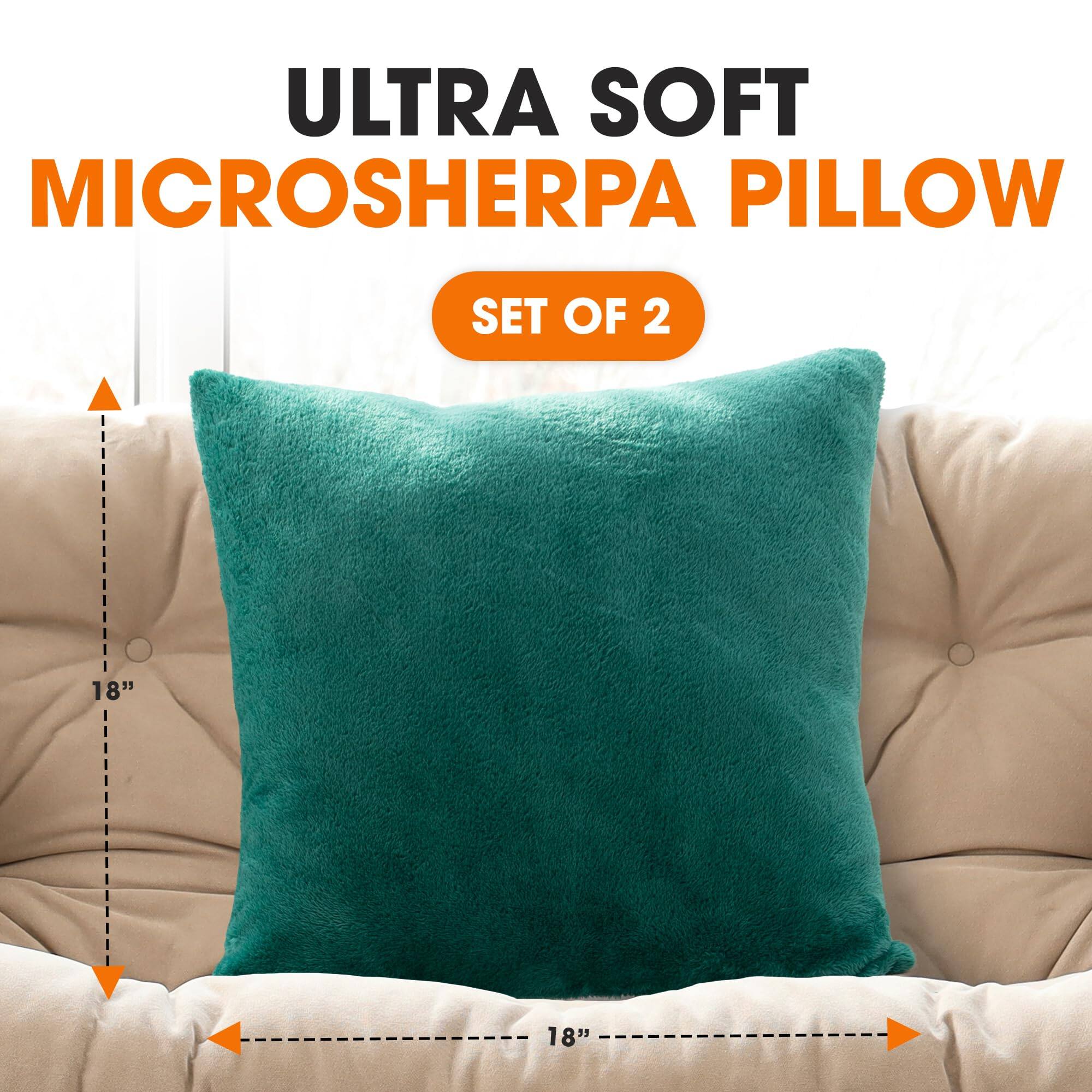 ULTRA SOFT MICROSHERPA PILLOW  
SET OF 2  
18"  
18"