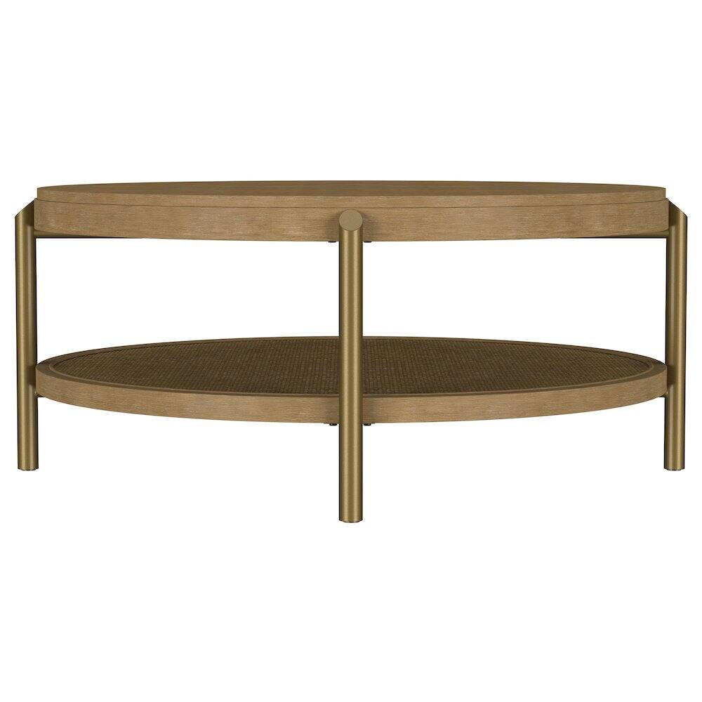 Alt View 1. Coaster Co. of America - Arini Round Coffee Table With Storage Shelf Sand Wash - Sand Wash.