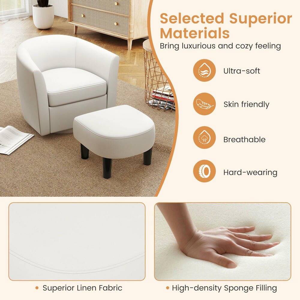 Selected Superior Materials  
Bring luxurious and cozy feeling  
- Ultra-soft  
- Skin friendly  
- Breathable  
- Hard-wearing  

- Superior Linen Fabric  
- High-density Sponge Filling