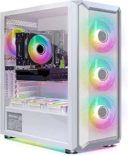 STGAubron - Gaming PC Desktop, i7-6700 up to 4.0GHz, GeForce RTX 3060 Ti 8G, 32GB DDR4, 2TB SSD, WiFi 6, BT 5.0, Win11H - White