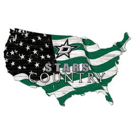 Fan Creations - Dallas Stars USA Flag Cutout Sign - Multicolor