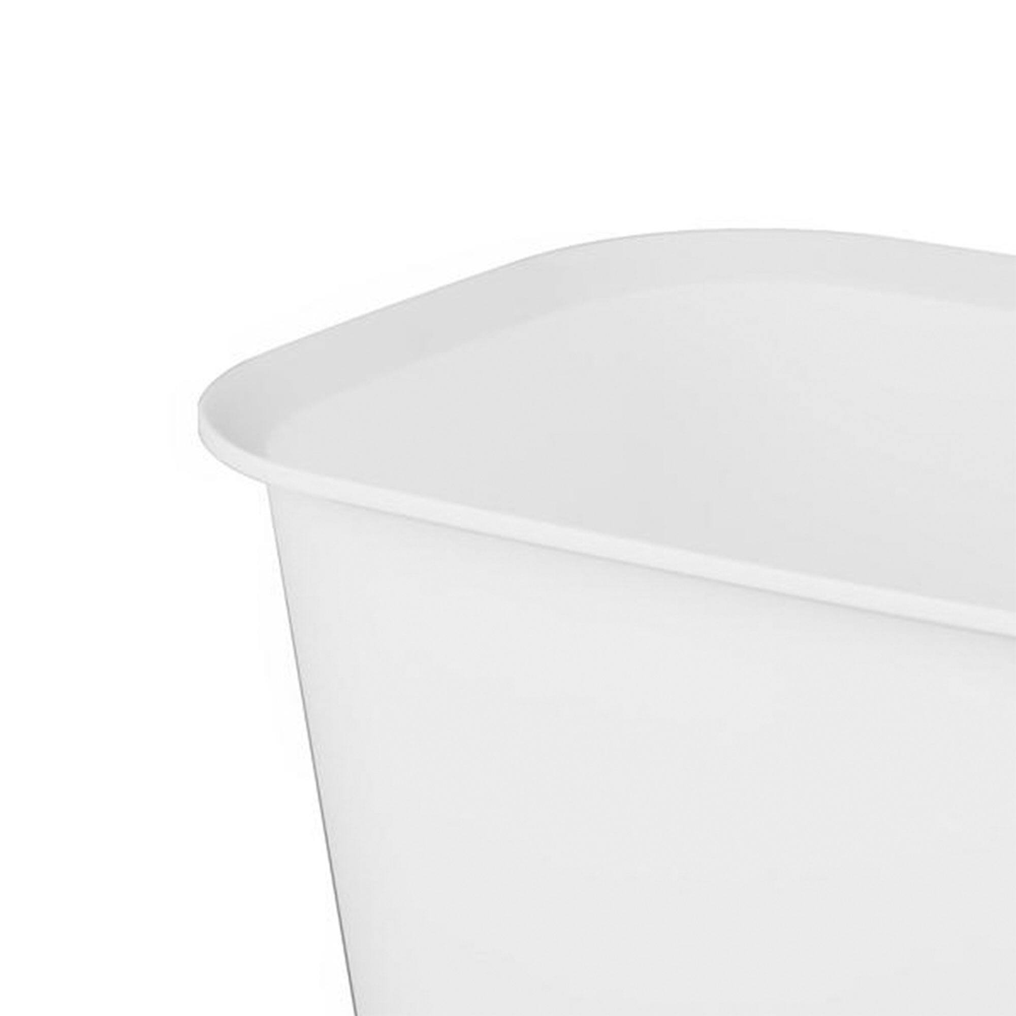 Alt View 3. Sterilite - Sterilite Rectangular Wastebasket 9 Gallon Open Top Trash Bin, 6 Pack, White - White.