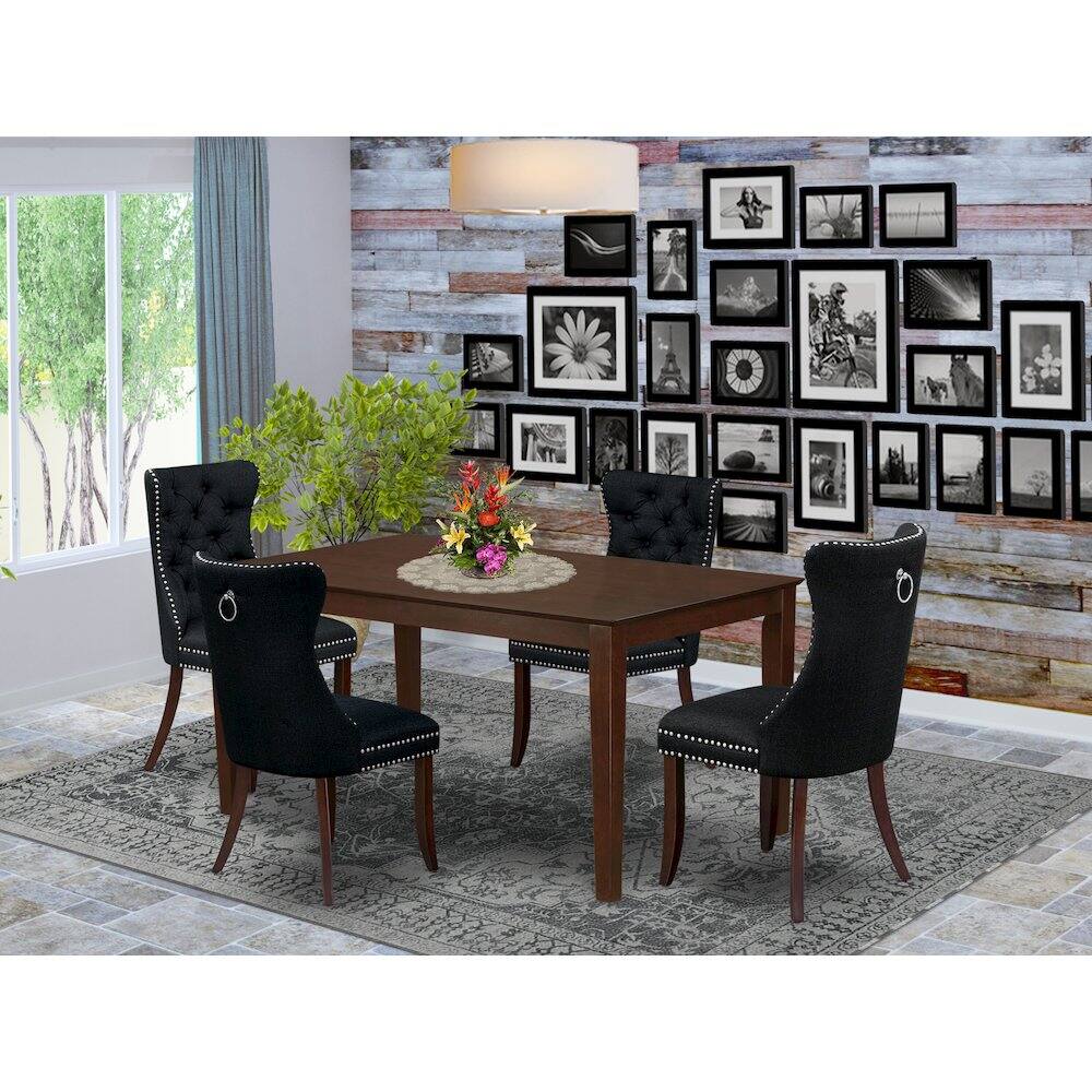 Alt View 8. East West Furniture - 5 Piece Kitchen Table Set - Mahogany.