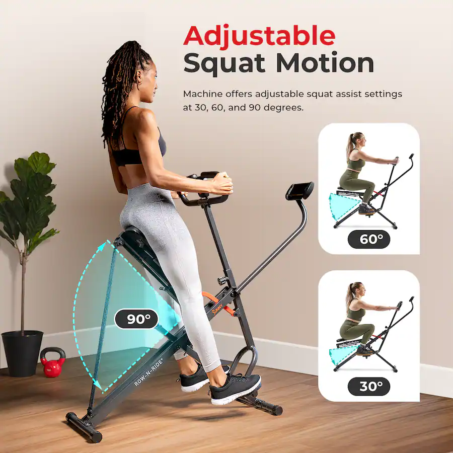 Sunny Health Fitness Smart Upright Row N Ride® Squat Assist