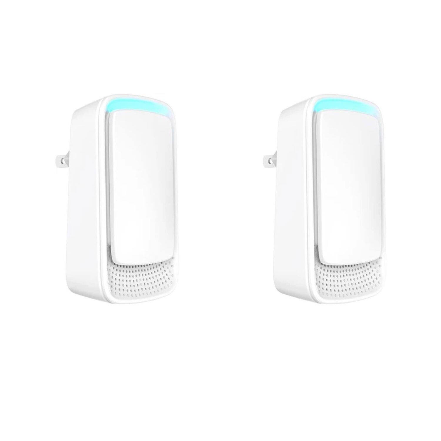 Front. Stock Preferred - 2-Pack Portable Plug-In Air Ionizers – Quiet Operation, Compact Odor Eliminator for Home, Office & Travel.