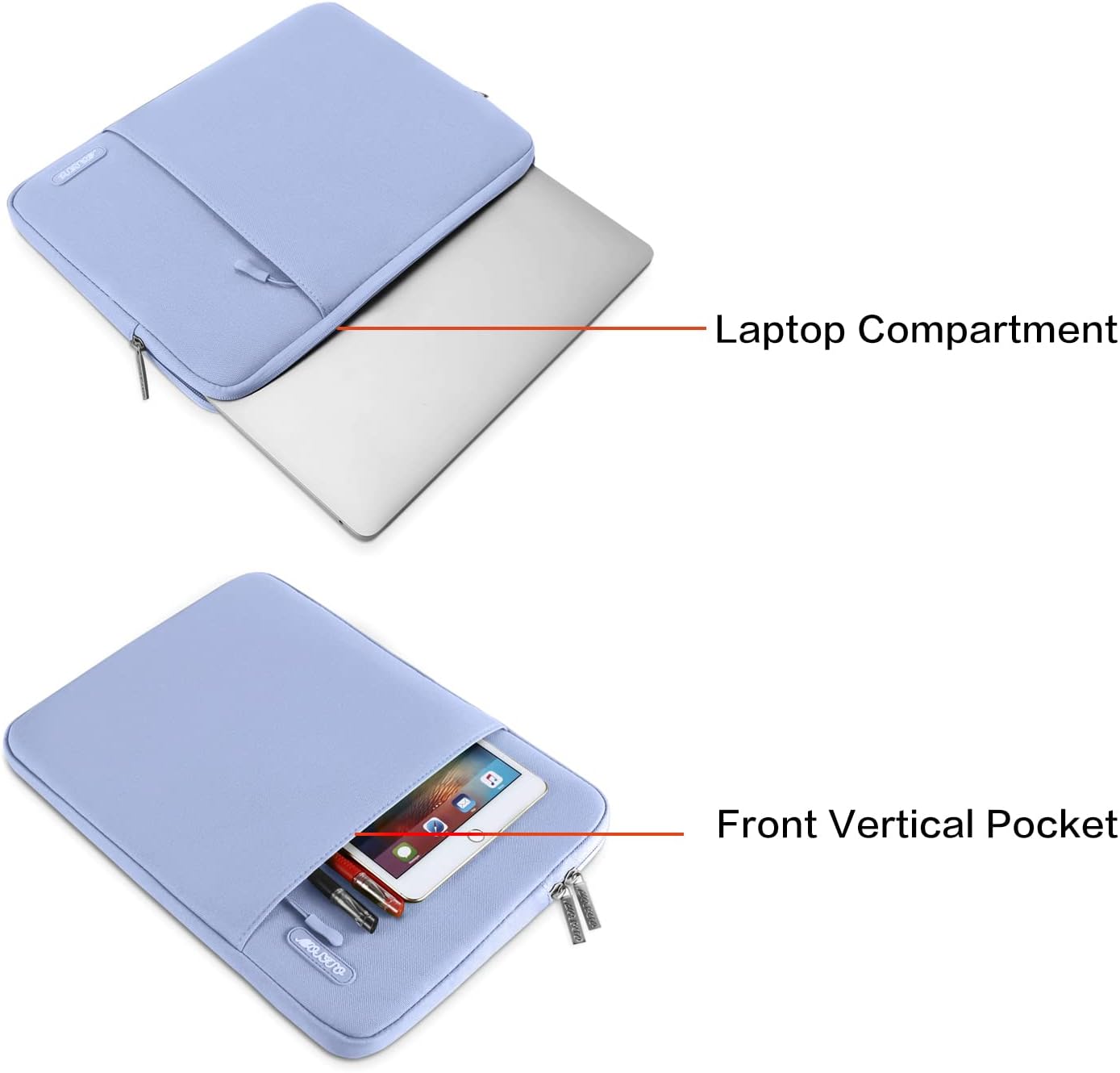 Laptop Compartment  
Front Vertical Pocket