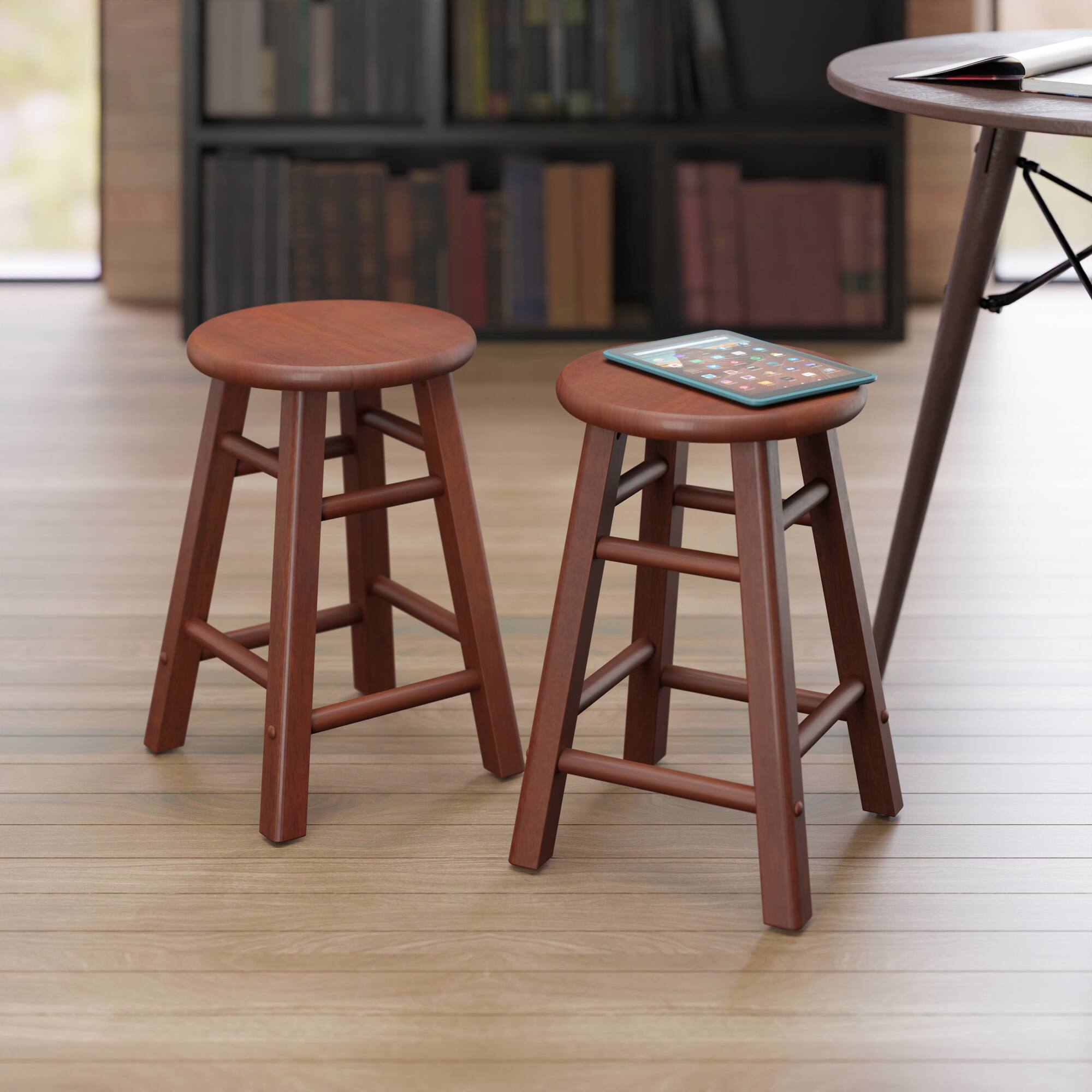 Alt View 10. Winsome Wood - Element 2-Pc Dining Stool Set - Walnut.