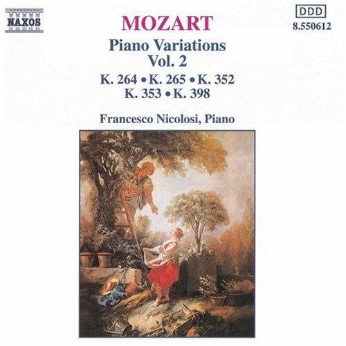MOZART  
Piano Variations  
Vol. 2  
K. 264 • K. 265 • K. 352  
K. 353 • K. 398  

Francesco Nicolosi, Piano  

NAXOS  
8.550612  
DDD