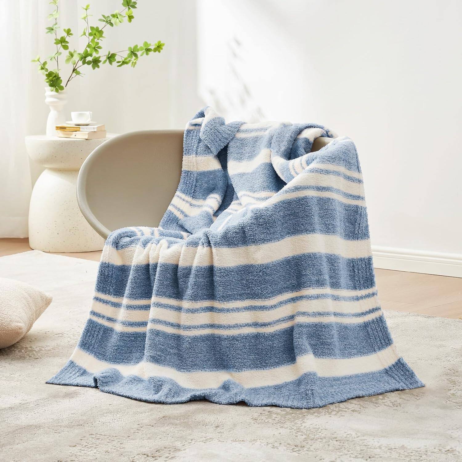color:StripeBlue+size:Throw(50"x60")