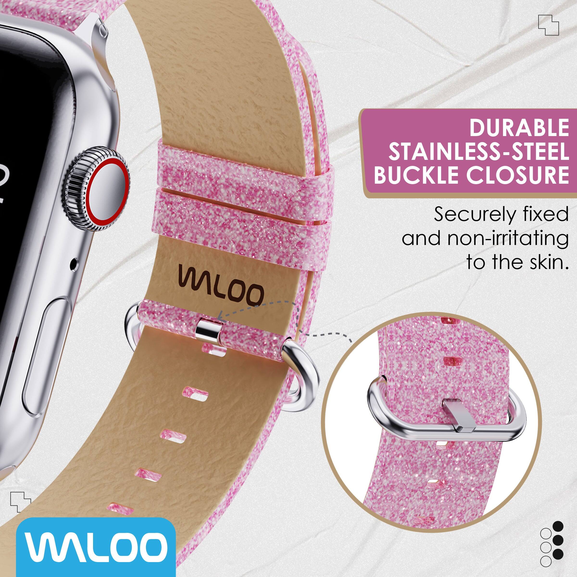 DURABLE STAINLESS-STEEL BUCKLE CLOSURE  
Securely fixed and non-irritating to the skin.