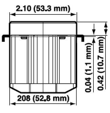 2.10 (53.3 mm)  
208 (52.8 mm)  
0.04 (1.1 mm)  
0.42 (10.7 mm)