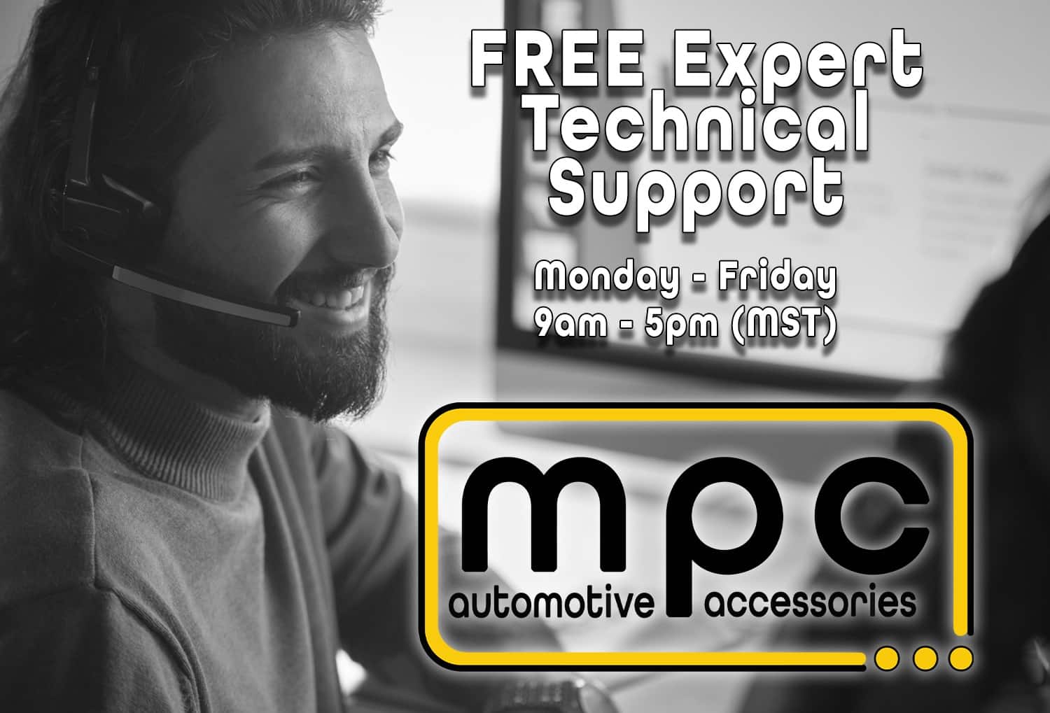FREE Expert Technical Support
Monday - Friday
9am - 5pm (MST)
mpc
automotive accessories