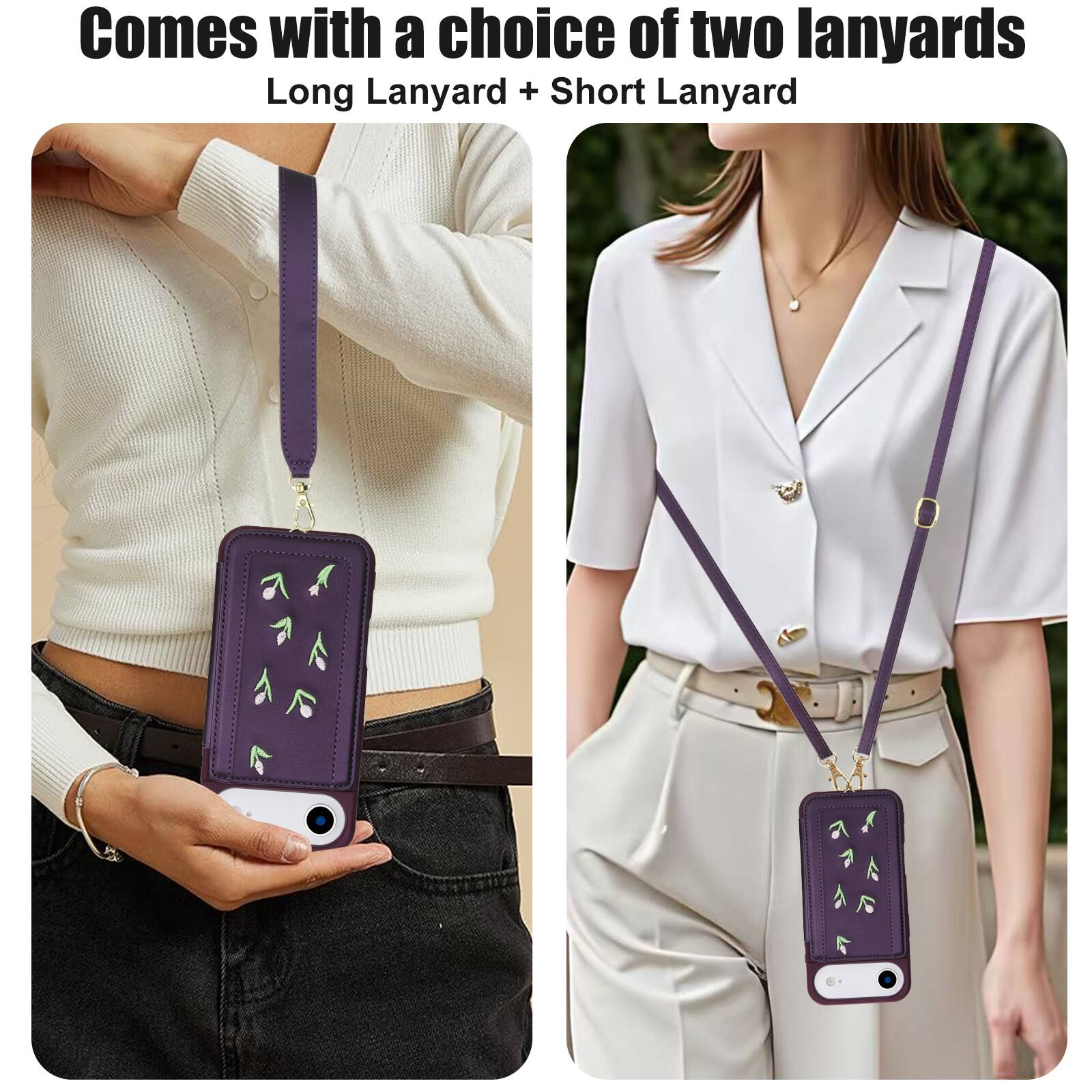 Comes with a choice of two lanyards  
Long Lanyard + Short Lanyard