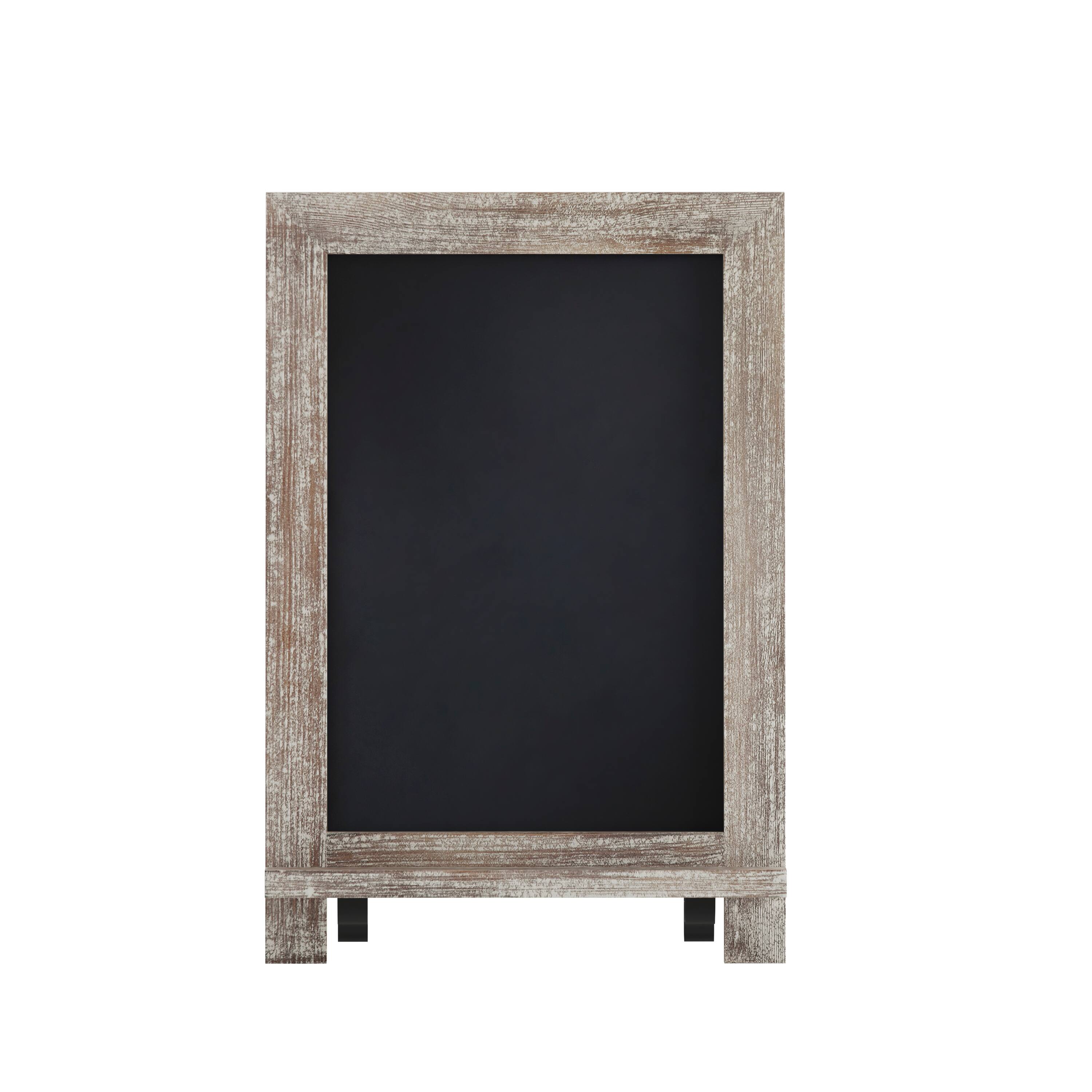 Alt View 10. Emma + Oliver - Burke Rustic Vintage Tabletop or Wall Hanging Chalkboard with Magnetic Surface and Folding Legs - Weathered Brown.