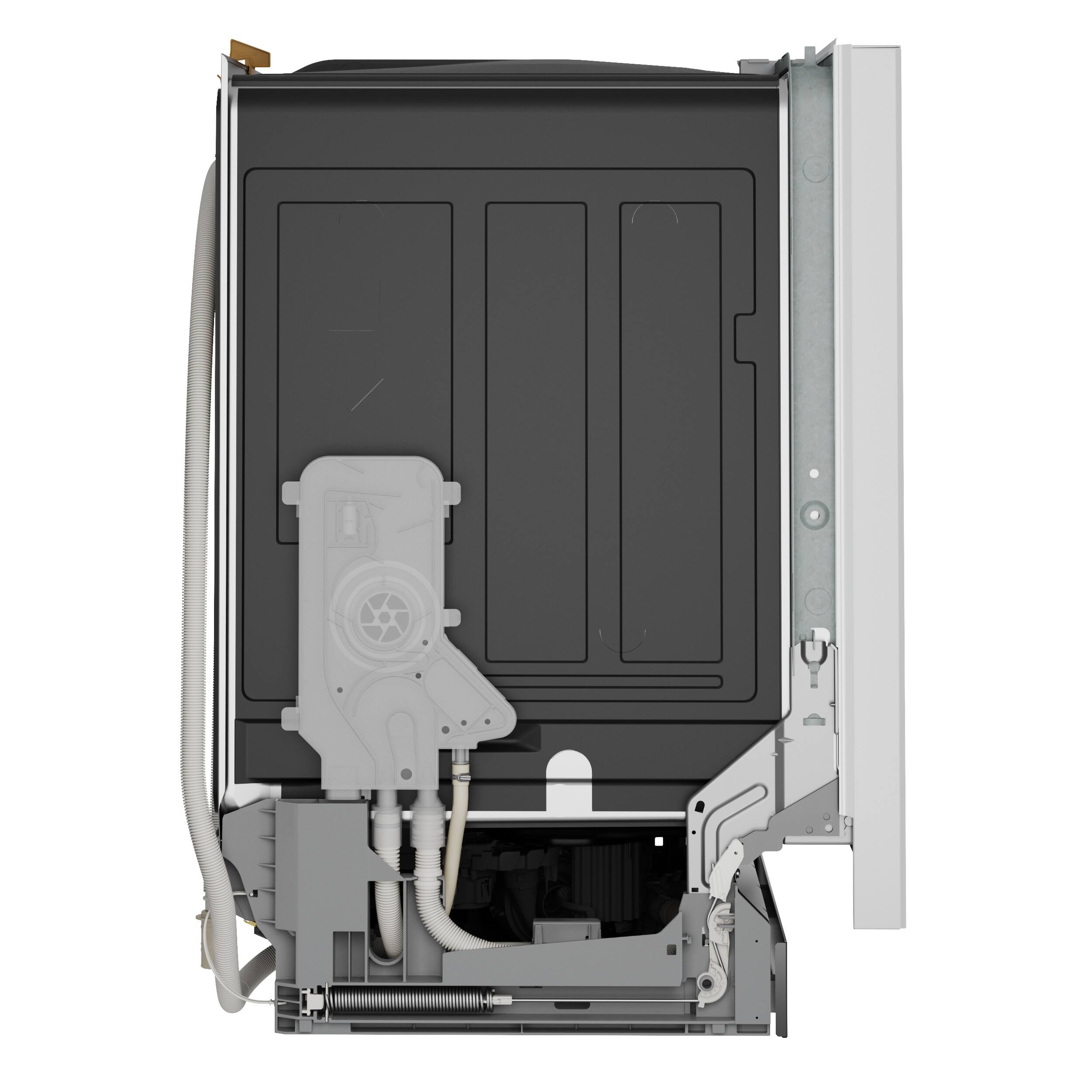 Angle. Bosch - 300 Series 24" Top Control Smart Built-In Tub Dishwasher with 3rd Rack and Zone Wash, 46 dBA - White.