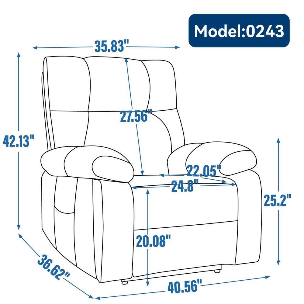 Model: 0243

- 35.83"
- 42.13"
- 27.56"
- 22.05"
- 24.8"
- 25.2"
- 36.62"
- 20.08"
- 40.56"