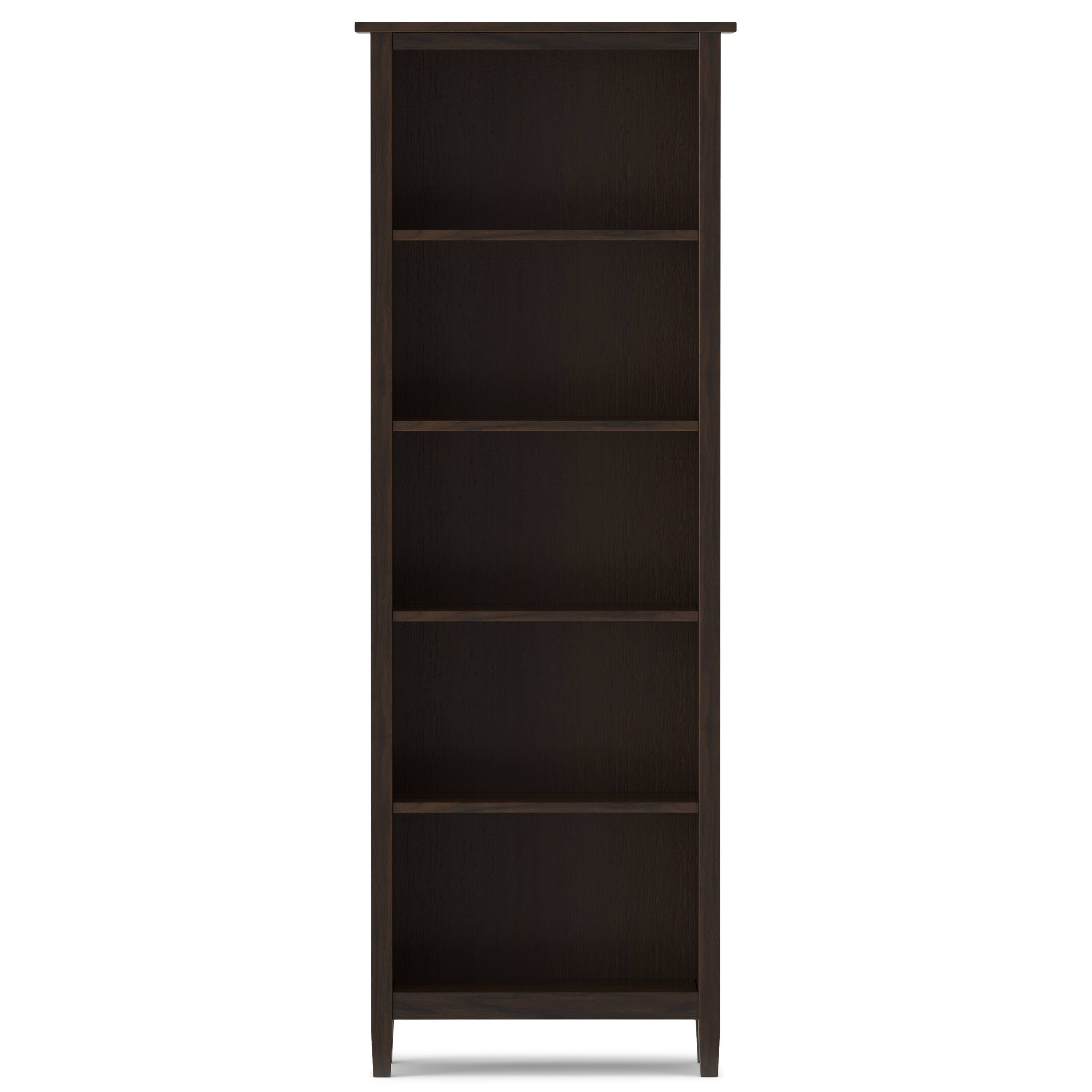 Alt View 4. Simpli Home - Warm Shaker 72 inch TV Stand with 26 inch Bookcases (Set of 3) - Tobacco Brown.
