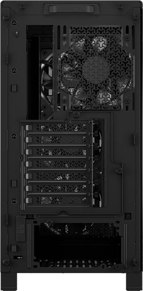 Alt View 9. CORSAIR - FRAME 4000D WOOD RS Modular High Airflow Mid-Tower PC Case - Black & Walnut.