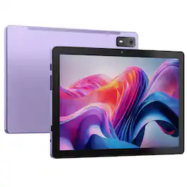Visual Land - 10" 128GB Tablet - MediaTek Octa-Core - HD Display - Android 15 - Google Gemini Pre-Installed - Purple