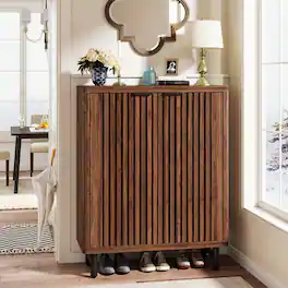 Tribesigns - Office Storage Cabinet with Storage Shelves, for Everyday Organization in Workspaces and Office Reception Areas - Brown