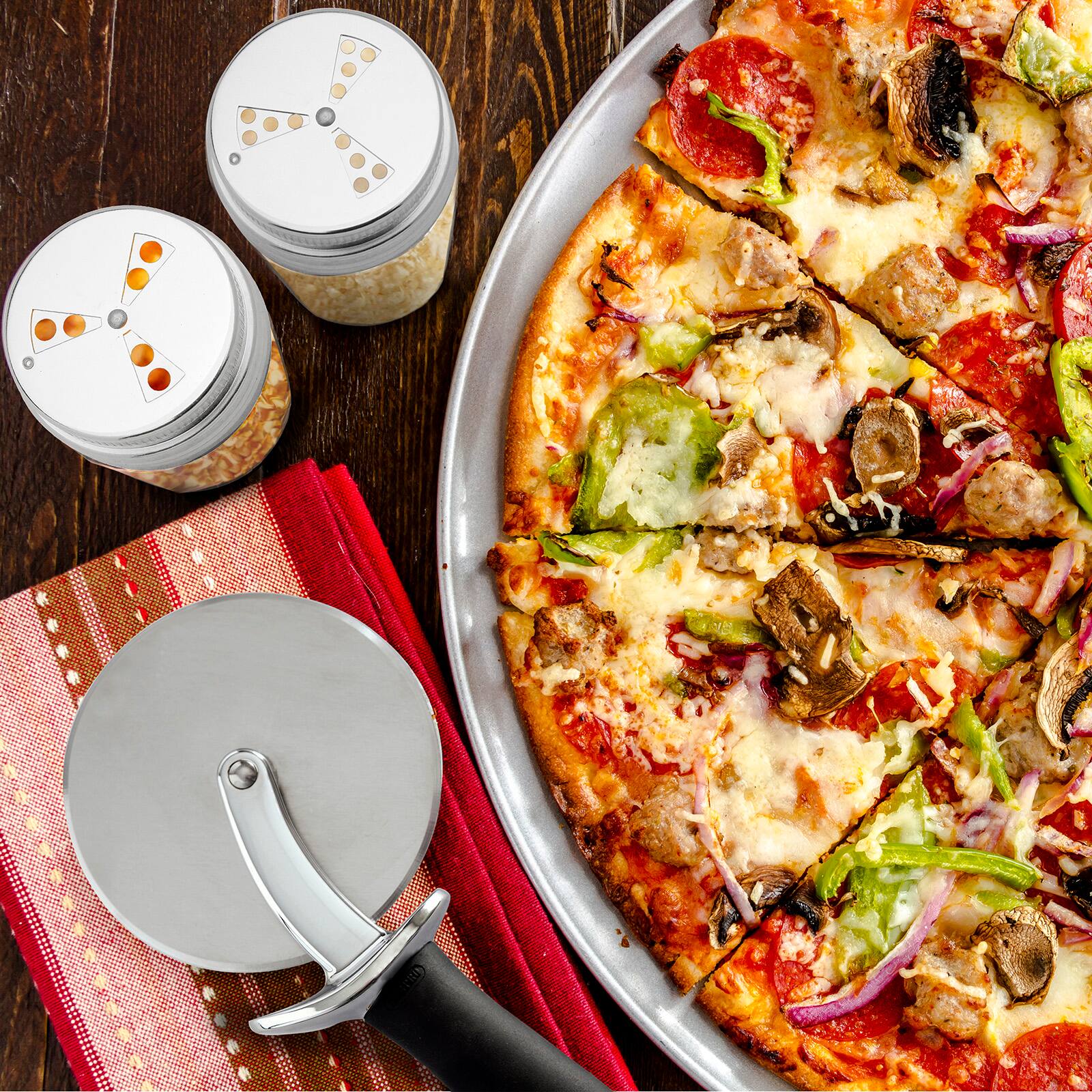 Alt View 3. Norpro - Large 4.25-Inch Professional Grip EZ Pizza Wheel - Silver.