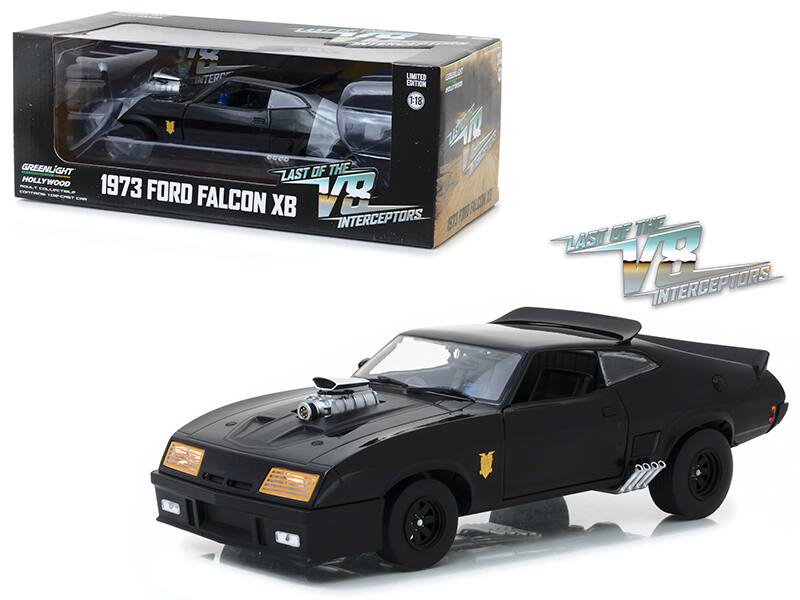 1973 Ford Falcon XB "Last of the V8 Interceptors" (1979) Movie 1/18 Diecast Model Car by Greenlight - Black