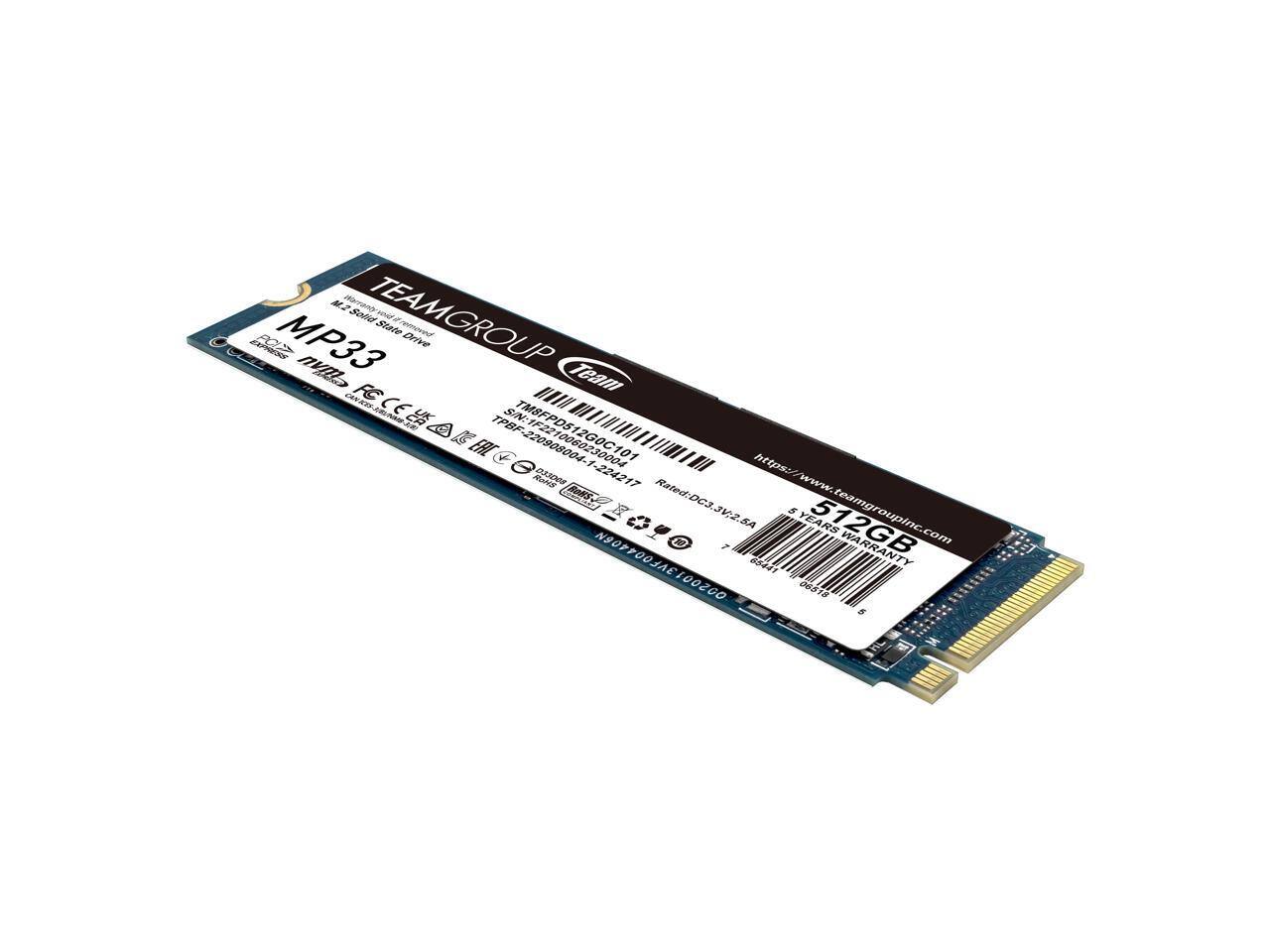 Team Group MP33 PRO M.2 2280 512GB PCIe 3.0 x4 with NVMe 1.3 3D