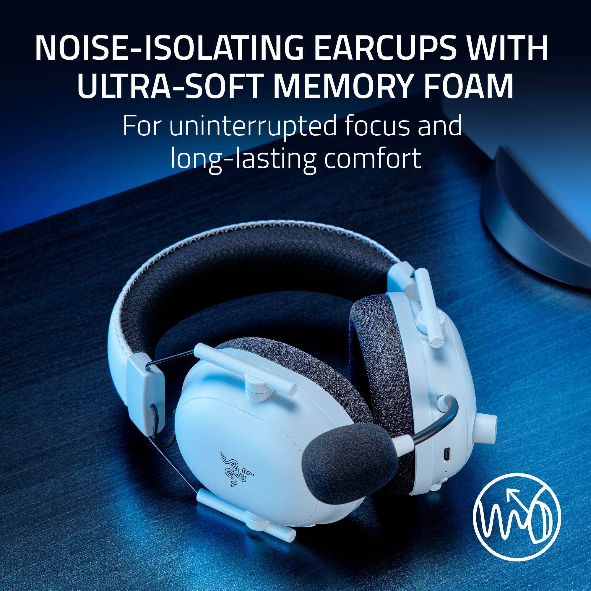 NOISE-ISOLATING EARCUPS WITH ULTRA-SOFT MEMORY FOAM: For uninterrupted focus and long-lasting comfort.